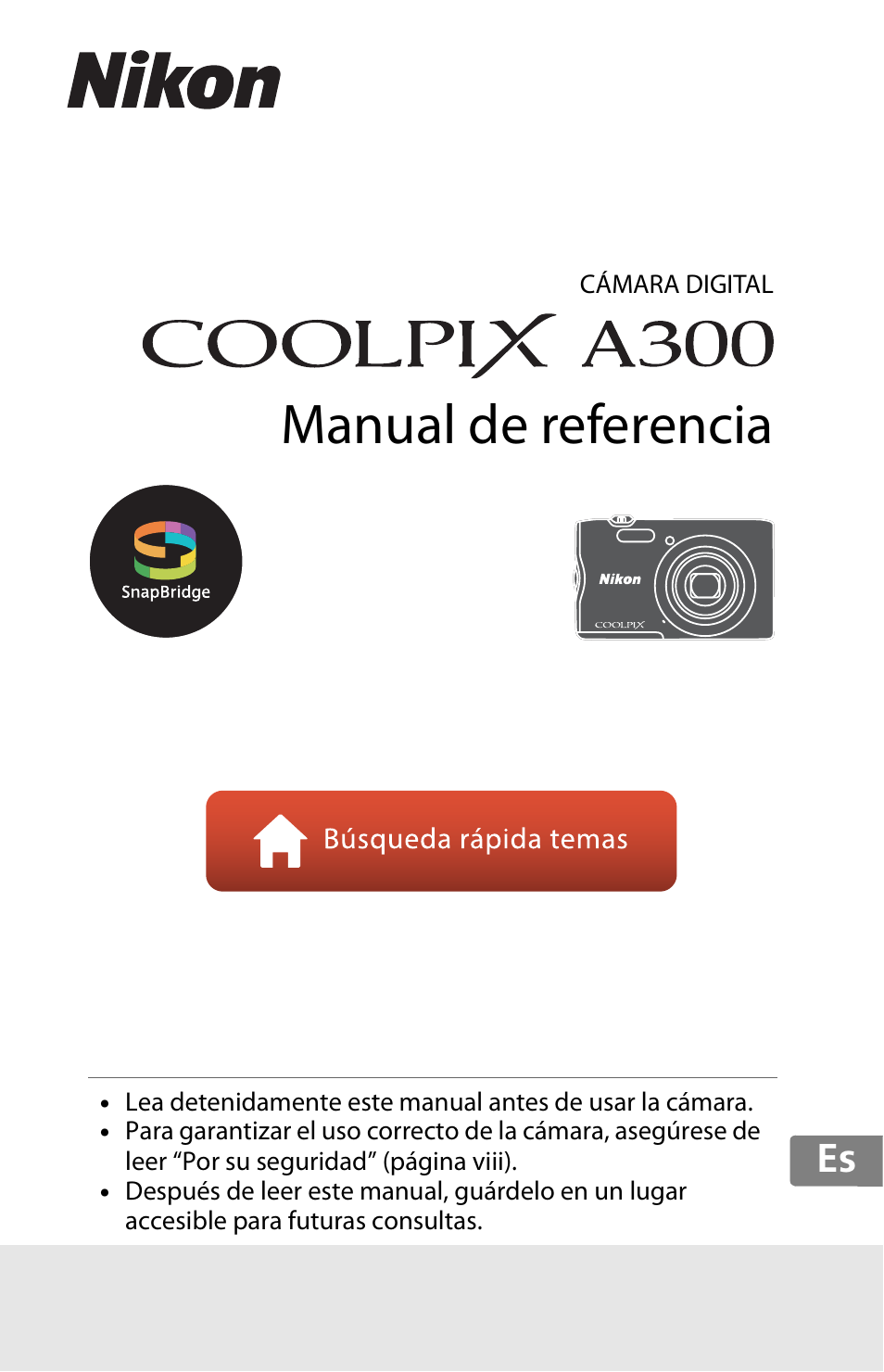 Nikon Coolpix A300 Manual del usuario | Páginas: 179