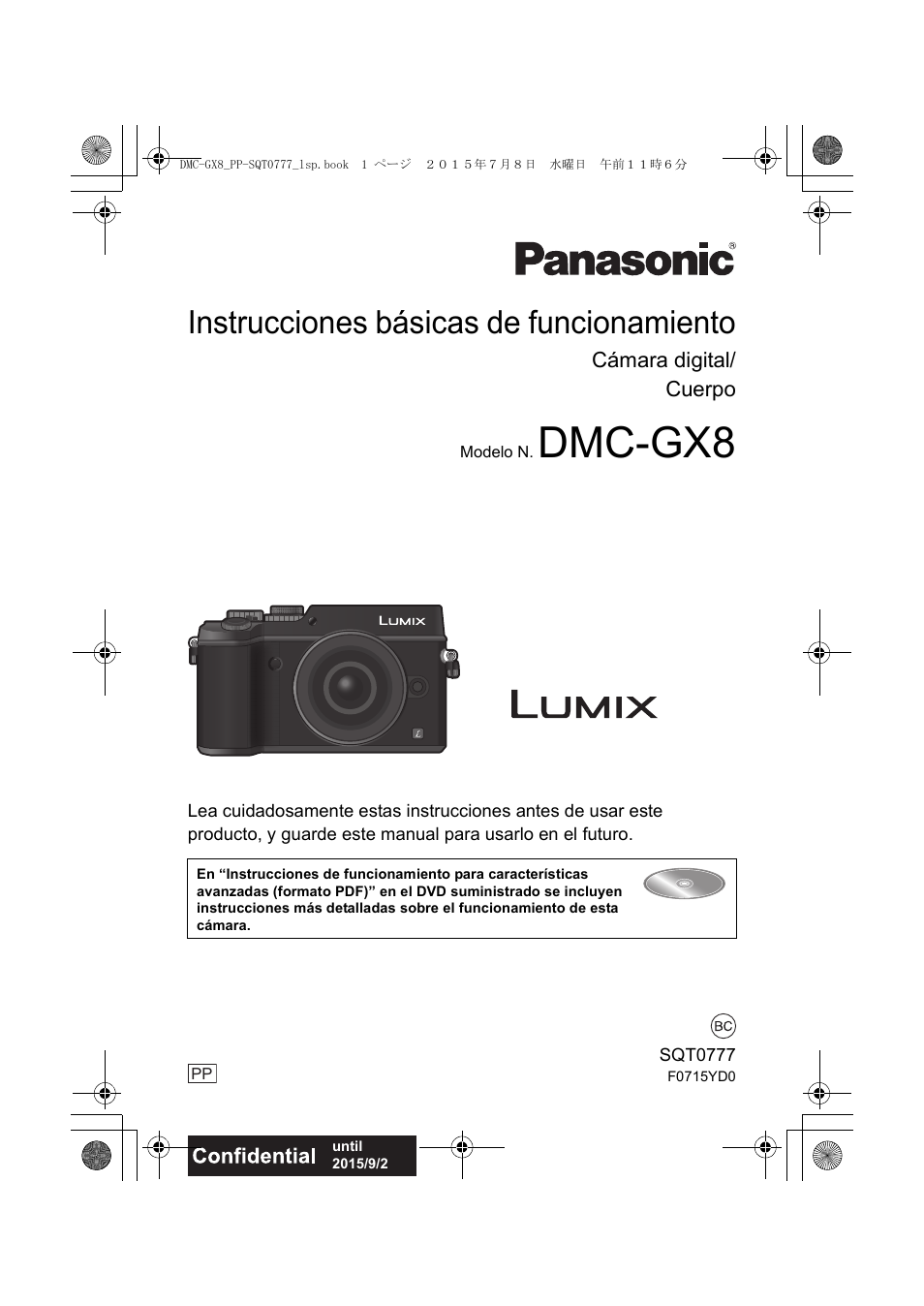 Panasonic Lumix GX8 Manual del usuario | Páginas: 76