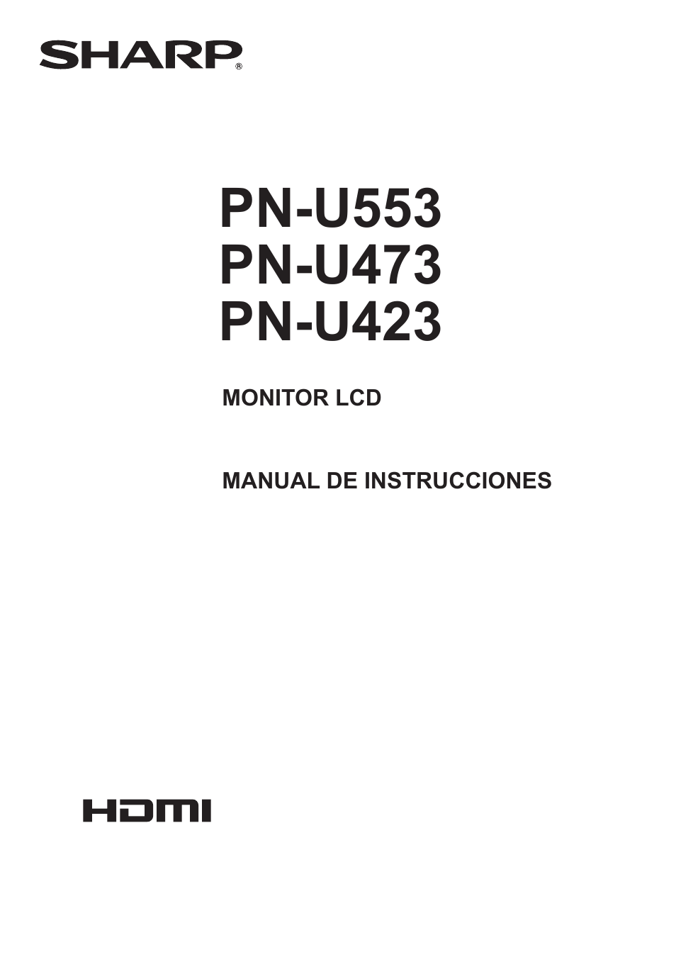 Sharp PN-U423 Manual del usuario | Páginas: 54