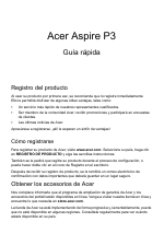 no se dio cuenta Hueco Necesito Acer Aspire P3-131 manuales