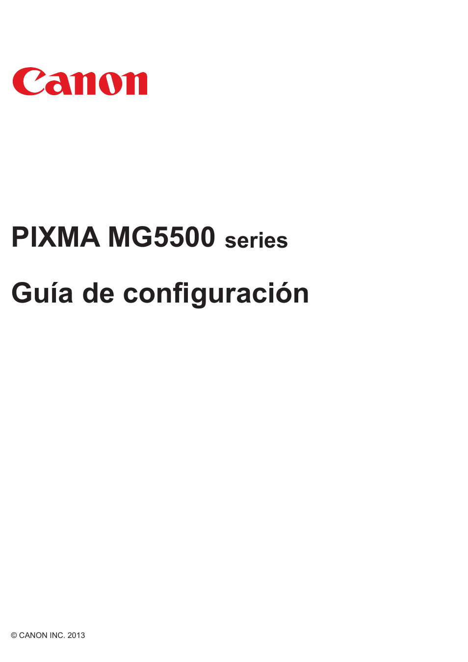 Canon PIXMA MG5550 Manual del usuario | Páginas: 25