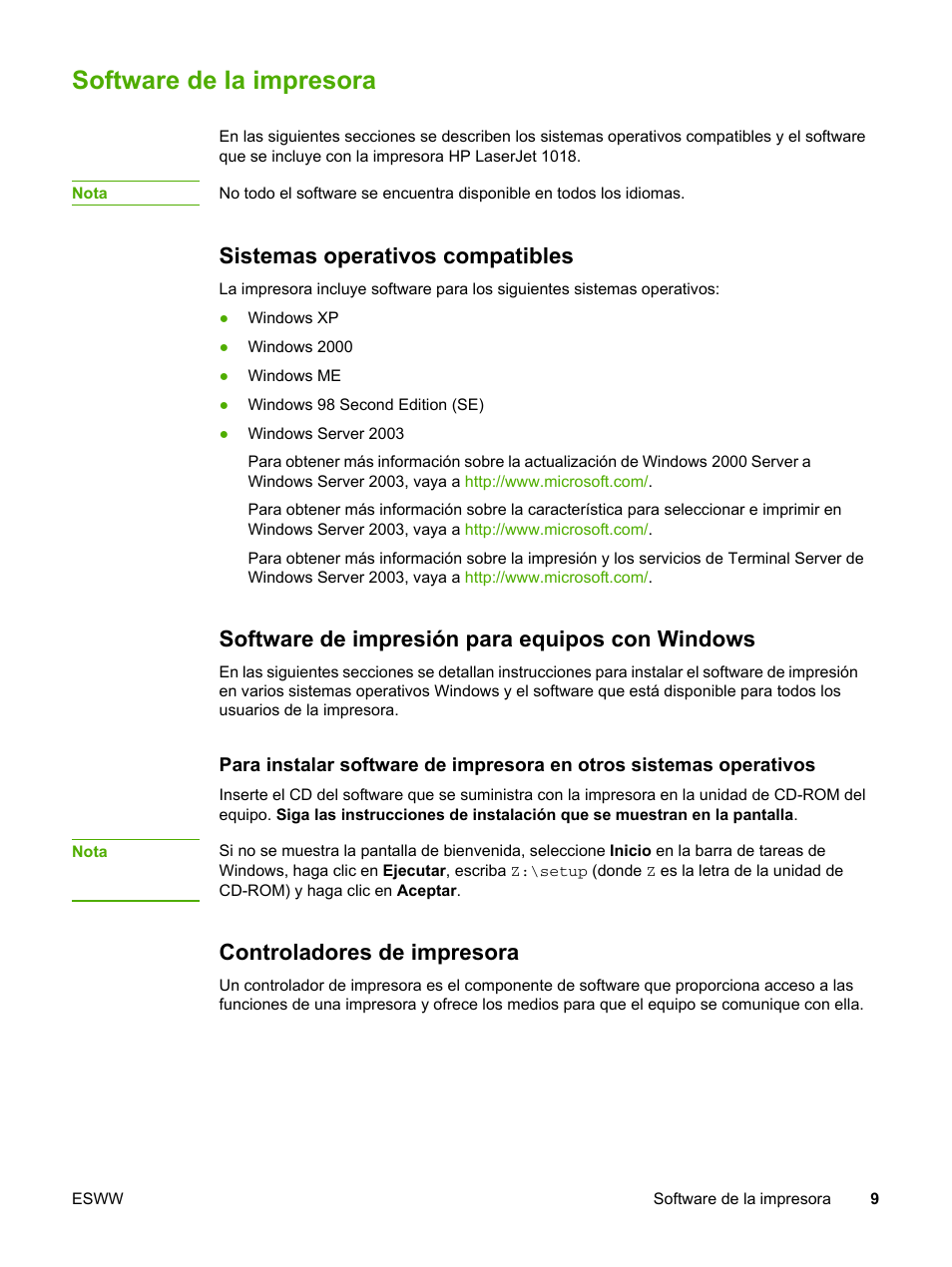 Intestinos Gran roble Retocar Software de la impresora, Sistemas operativos compatibles, Software de impresión para equipos con windows | HP Impresora HP LaserJet 1018 Manual del usuario | Página 17 / 120 | Original Intestinos Gran roble Retocar Software de la impresora, Sistemas operativos compatibles, Software de impresión para equipos con windows | HP Impresora HP LaserJet 1018 Manual del usuario | Página 17 / 120 | Original