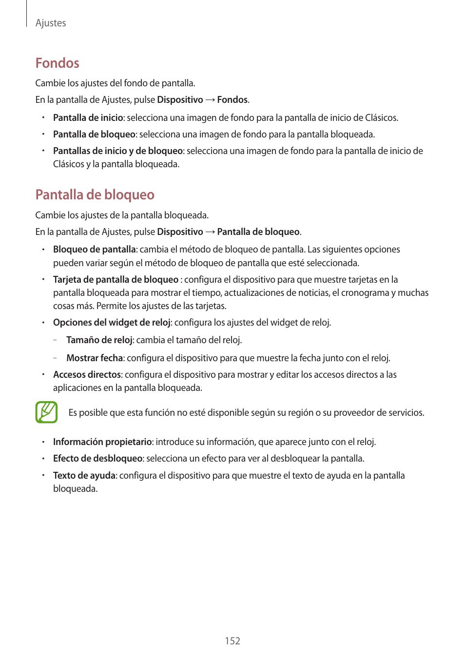 Fondos, Pantalla de bloqueo | Samsung SM-T800 Manual del usuario | Página 152 / 194 | Original Fondos, Pantalla de bloqueo | Samsung SM-T800 Manual del usuario | Página 152 / 194 | Original