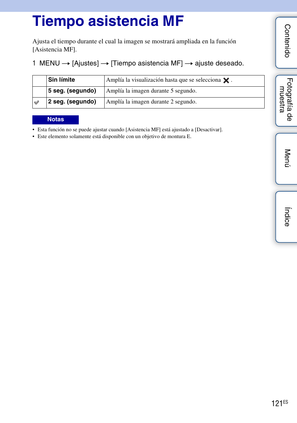 Tiempo Asistencia Mf Sony Nex 3ny Manual Del Usuario Pagina 121 1 Original