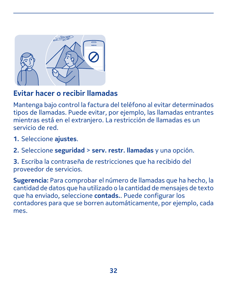 Evitar Hacer O Recibir Llamadas | Nokia Asha 311 Manual Del.