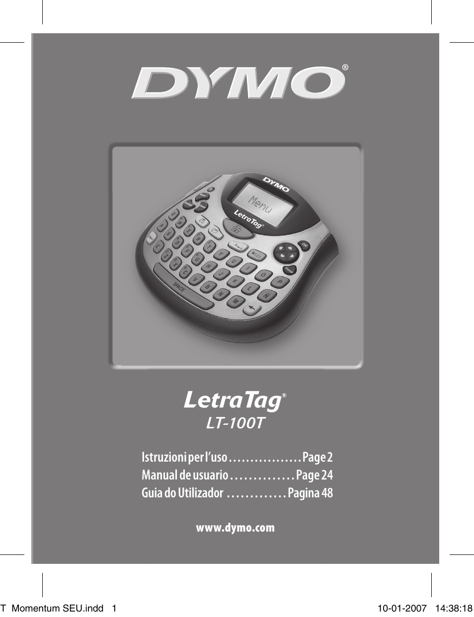 Rotulador Dymo Letratag Manual edu.svet.gob.gt