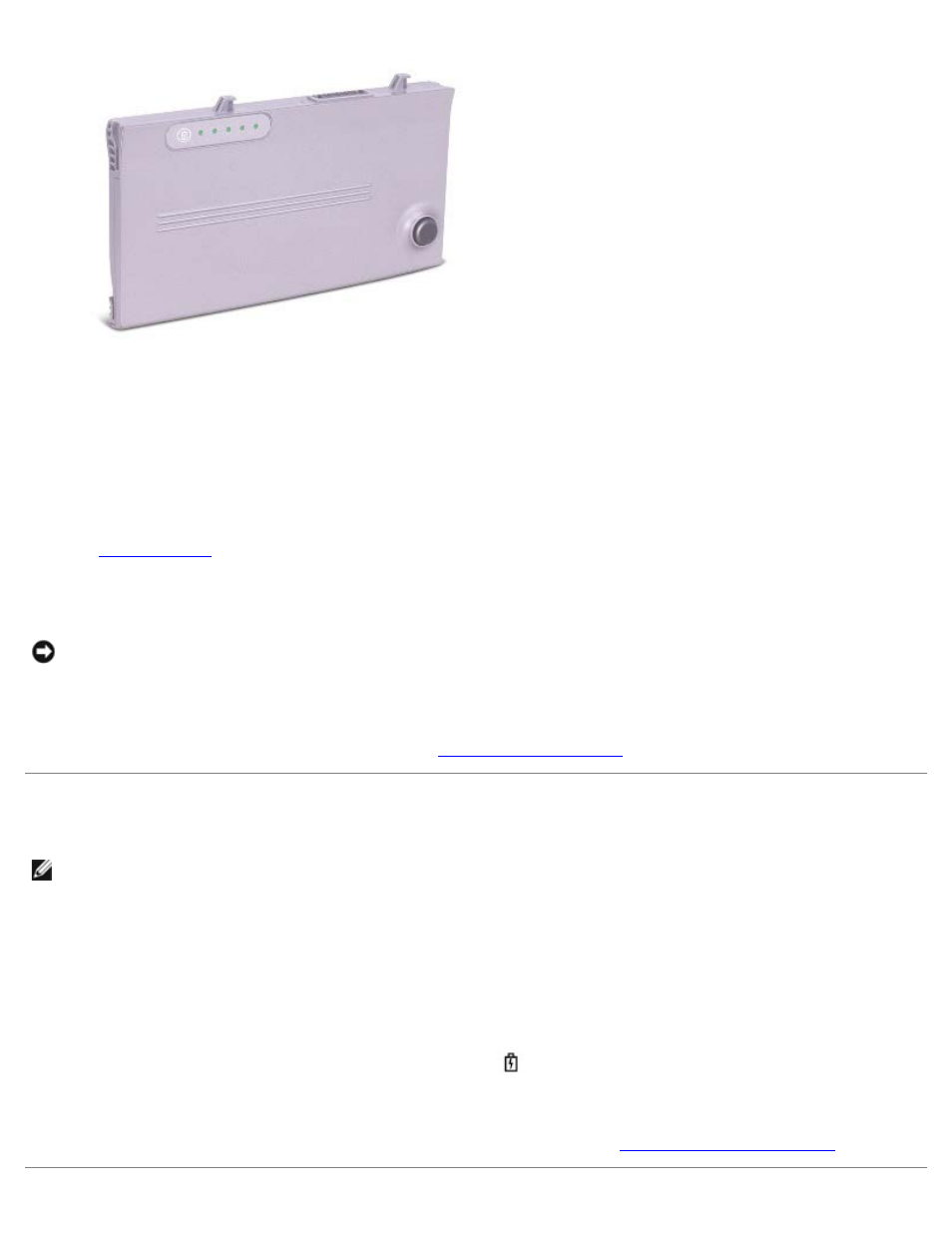 Carga de la batería, Carga de la batería esté baja, Medidor de estado | Advertencia de batería baja | Dell LATITUDE D400 Manual del usuario | Página 69 / 103