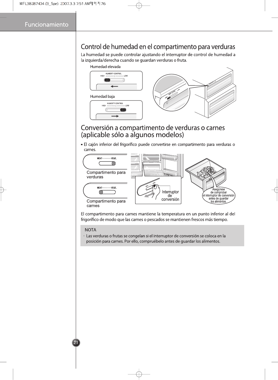LG GRB2376EXR Manual del usuario | Página 21 / 36