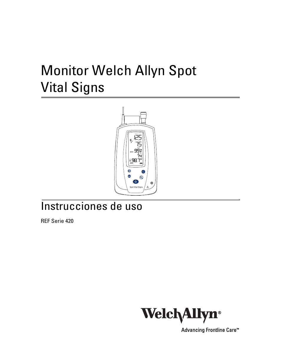 Welch Allyn Spot Vital Signs User Manual Manual del usuario Páginas