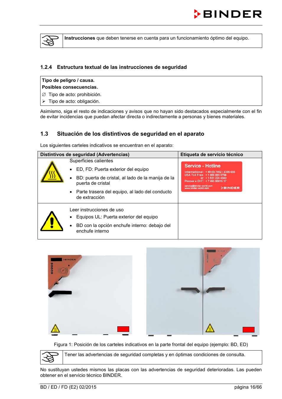 Equipment Overview Bd/ed/fd, Caution BINDER BD 23 User, 46 OFF