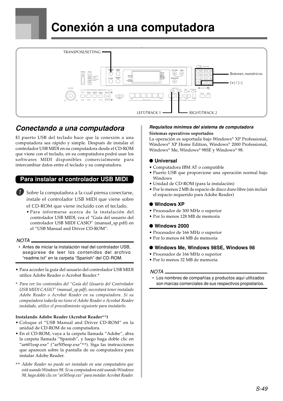 Conexi n a una computadora Conectando a una computadora Para
