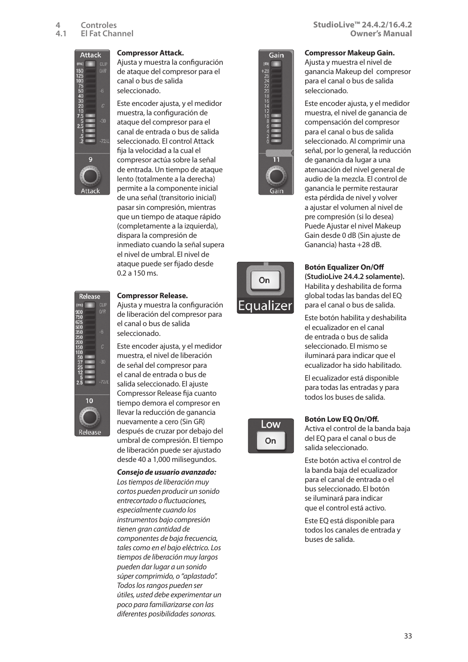 PreSonus StudioLive 24.4.2 Manual del usuario | Página 37 / 114