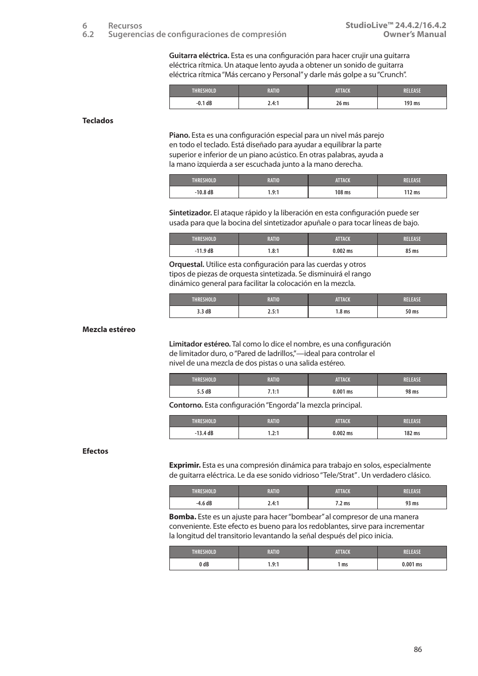 PreSonus StudioLive 24.4.2 Manual del usuario | Página 90 / 114