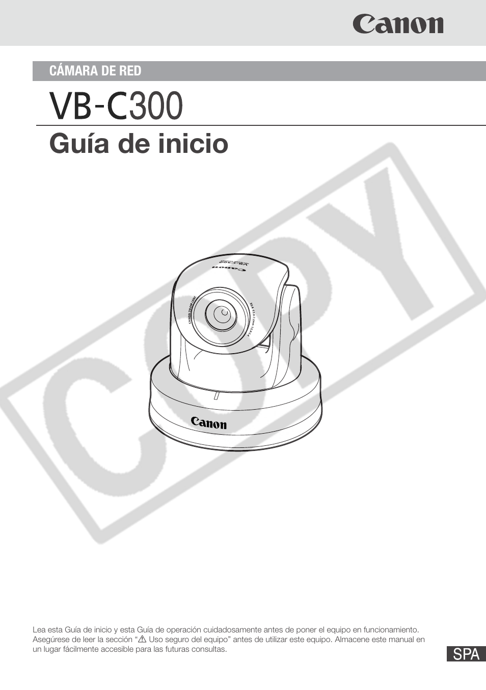 Canon VB-C300 Manual del usuario | Páginas: 54