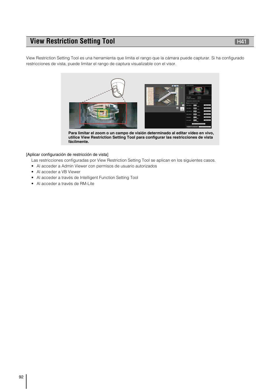 View restriction setting tool, P. 92) | Canon VB-H41 Manual del usuario | Página 92 / 177