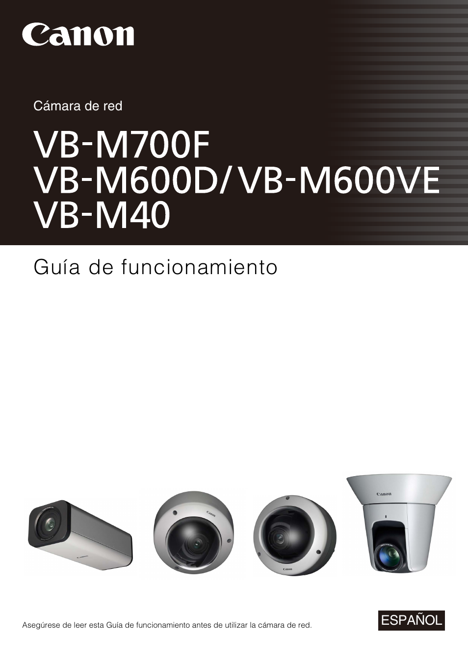 Canon VB-M700F Manual del usuario | Páginas: 159