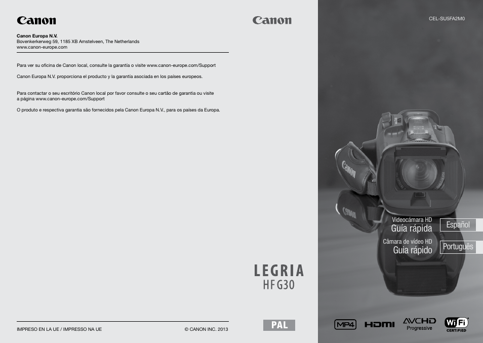 Canon LEGRIA HF G30 Manual del usuario | Páginas: 45