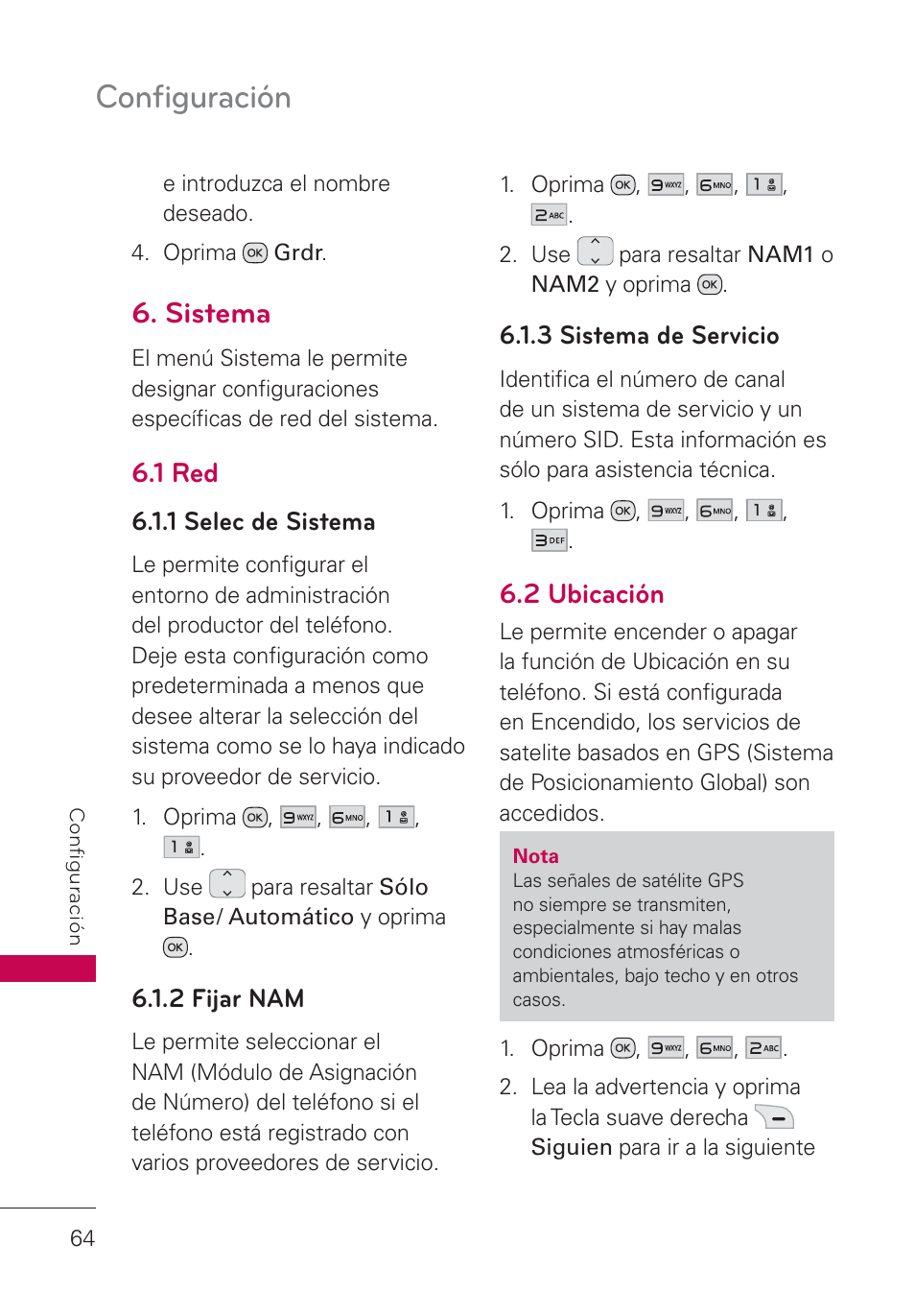 Sistema, 1 red, 2 ubicación | Conﬁguración | LG UN161 Manual del usuario | Página 66 / 105