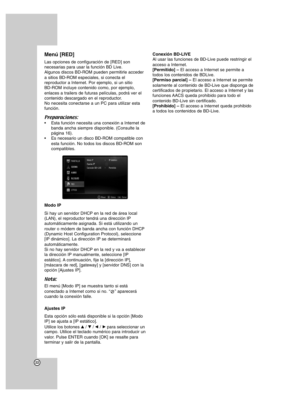 LG BD300 Manual del usuario | Página 22 / 40