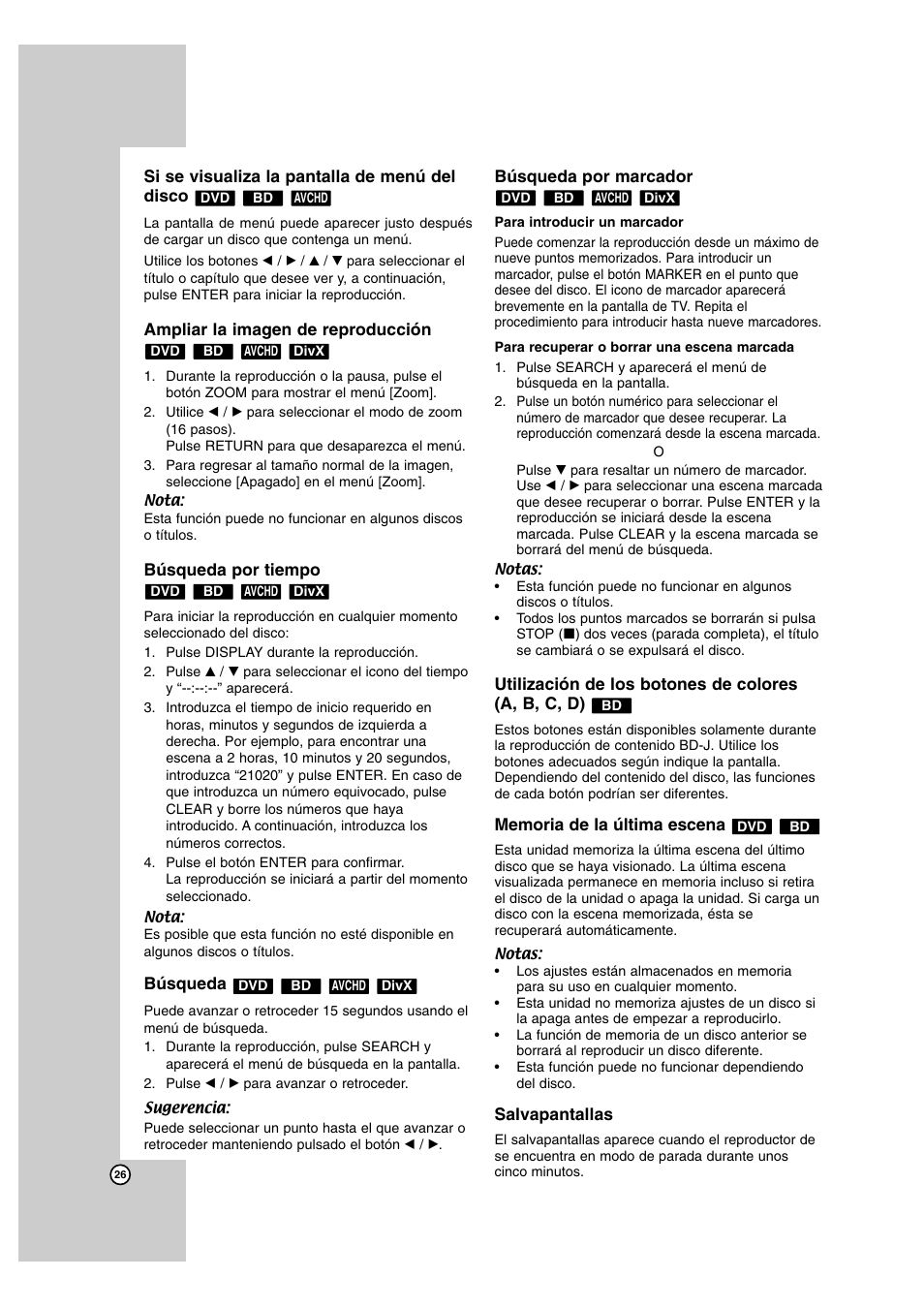 LG BD300 Manual del usuario | Página 26 / 40