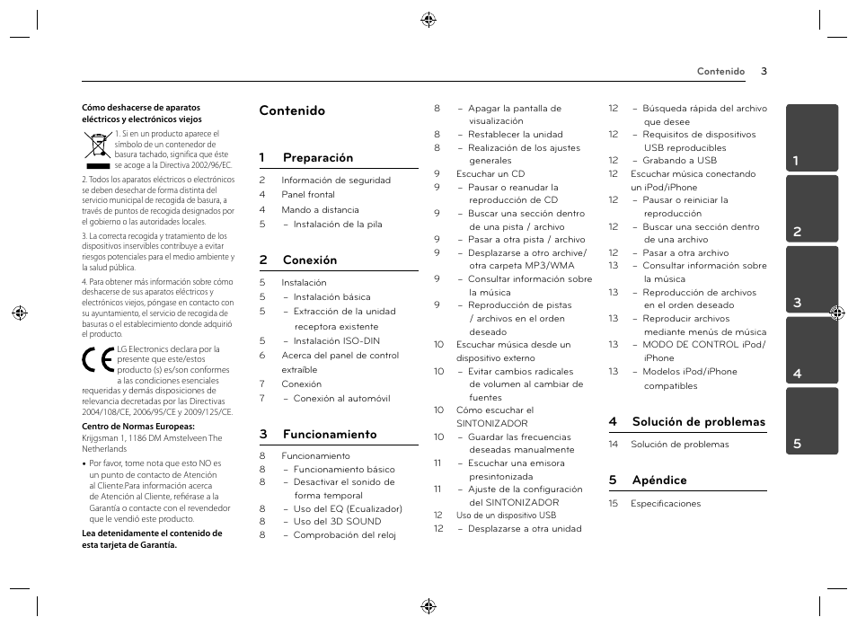 LG LCS520IP Manual del usuario | Página 3 / 16