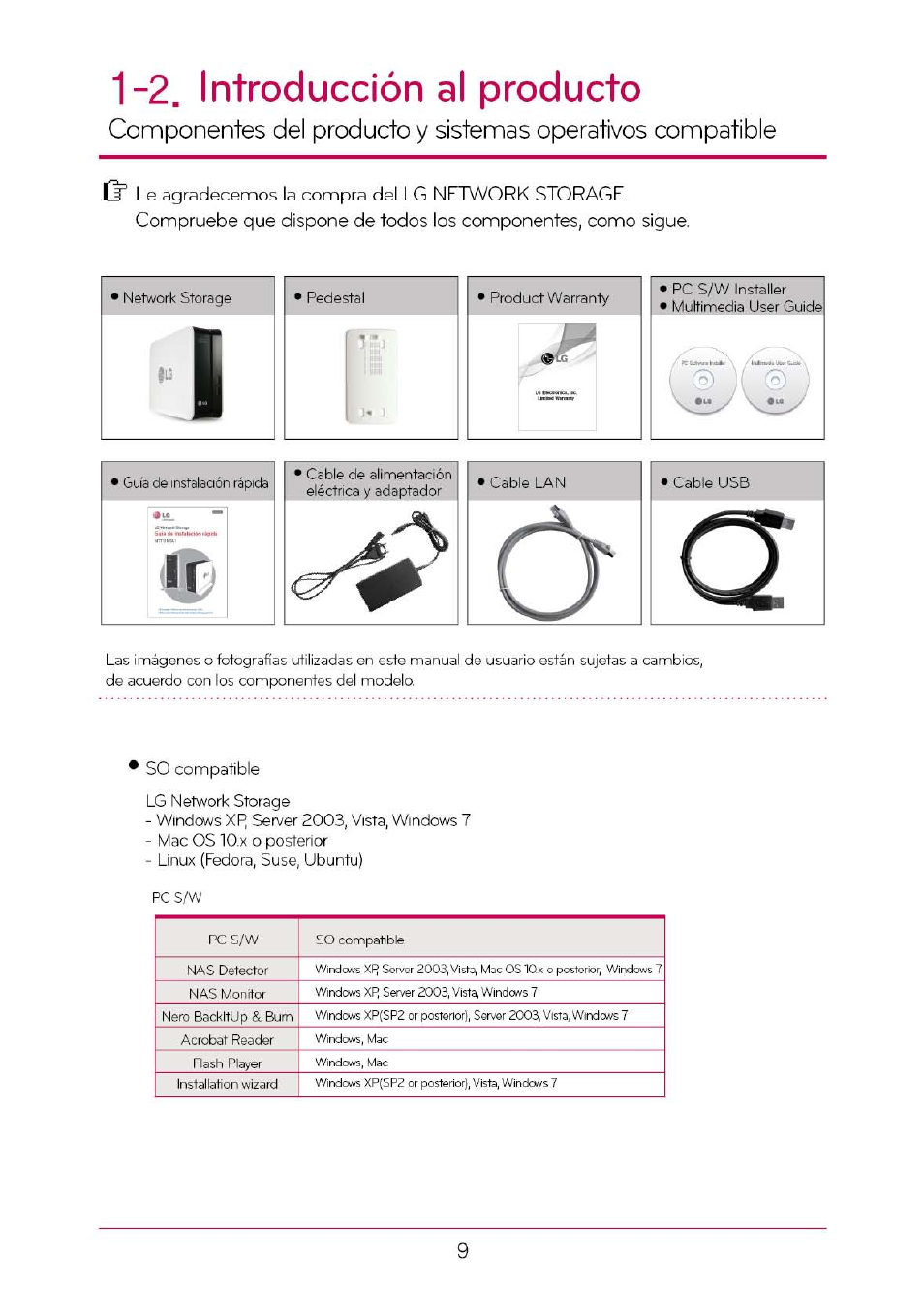 2. introducción al producto, 4 ? o a | LG N1T1DD1 Manual del usuario | Página 9 / 110