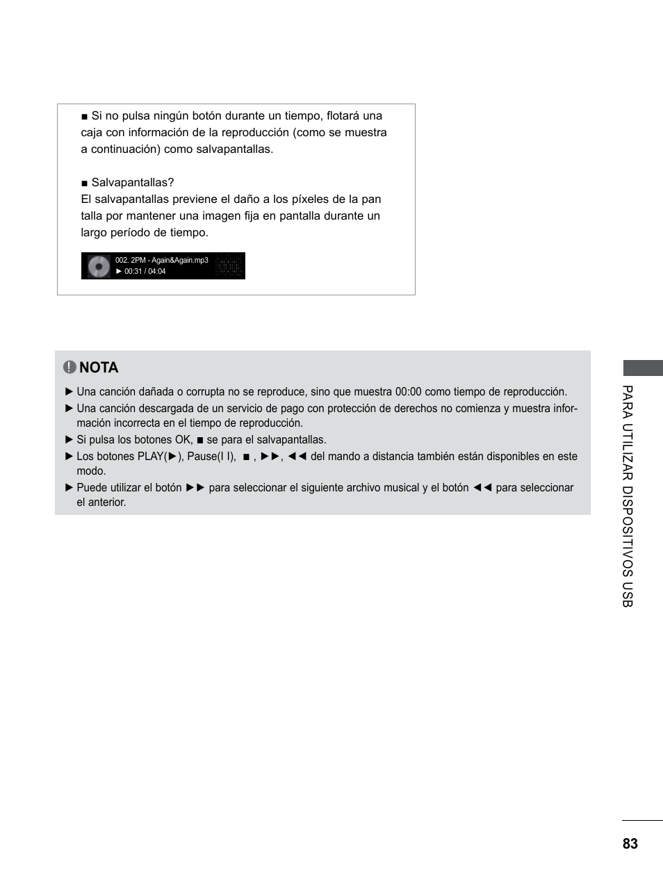 Nota | LG 55LE5300 Manual del usuario | Página 131 / 206