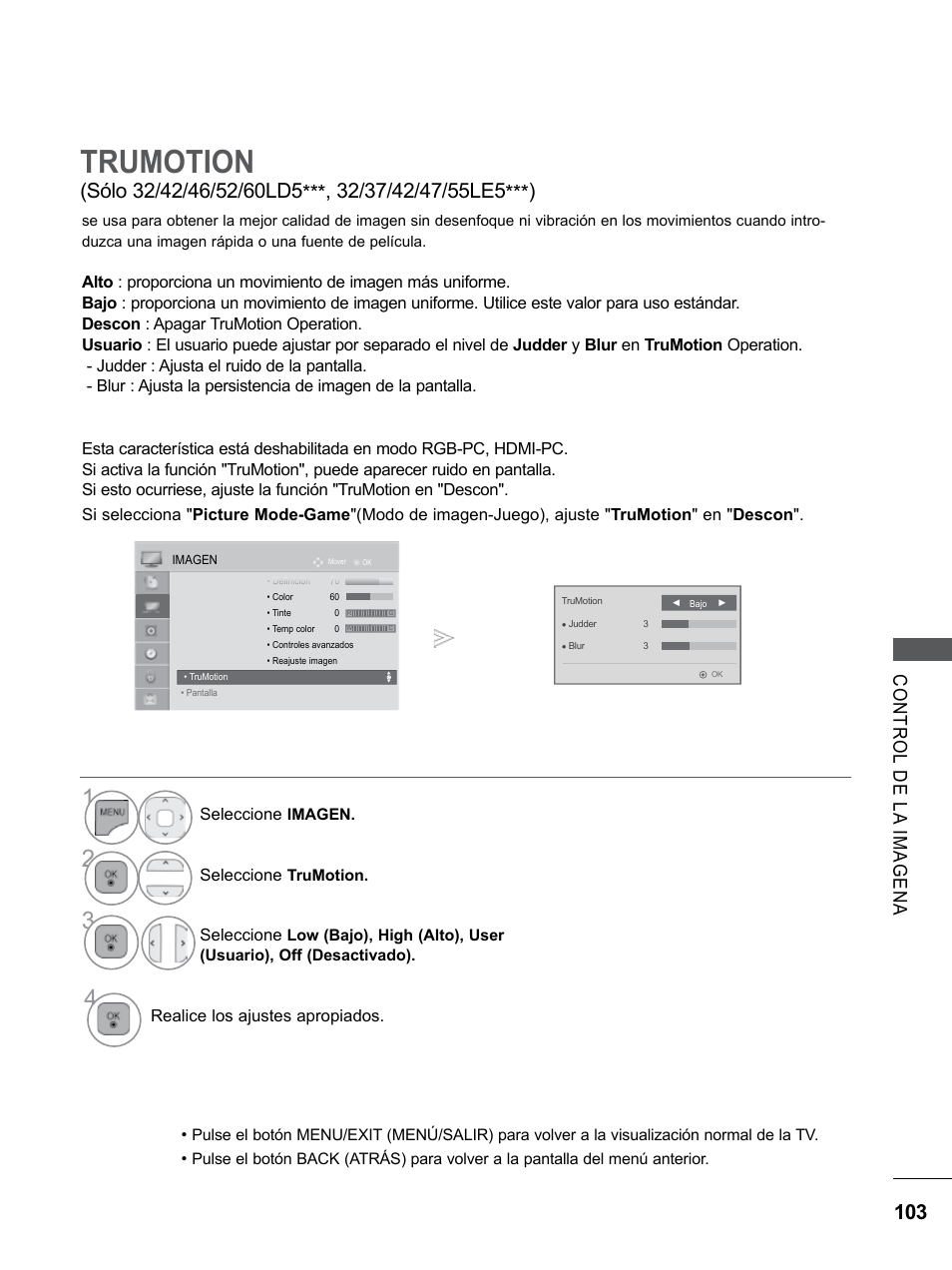 Trumotion | LG 55LE5300 Manual del usuario | Página 151 / 206