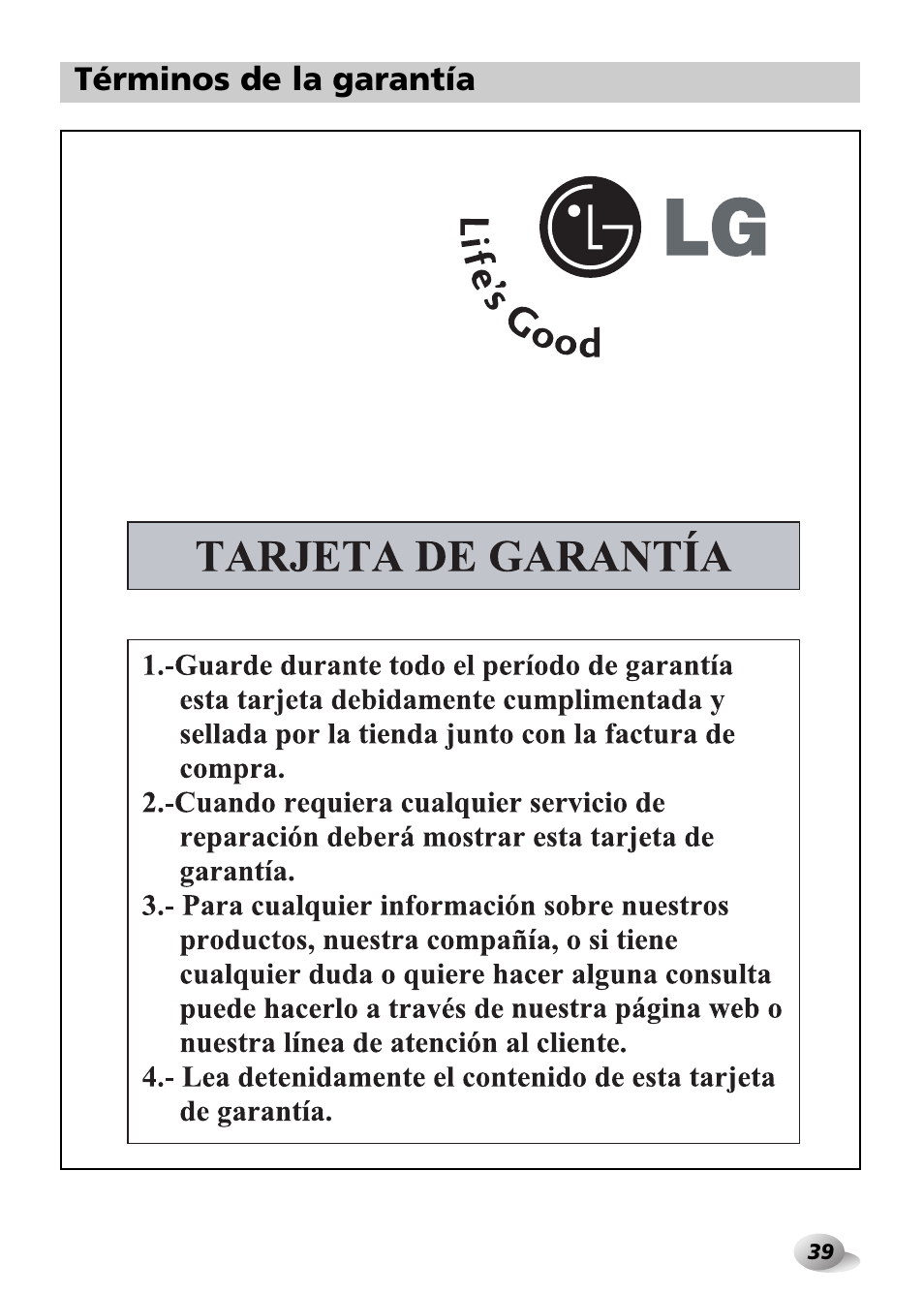 LG F1480TD Manual del usuario | Página 39 / 44