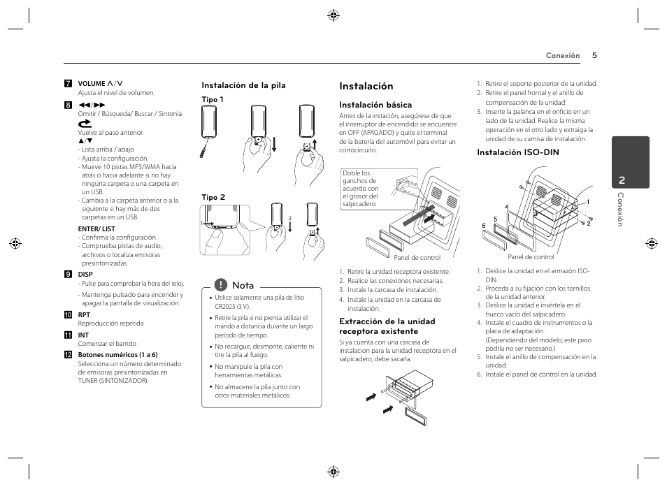 Instalación | LG MAX220UB Manual del usuario | Página 5 / 14