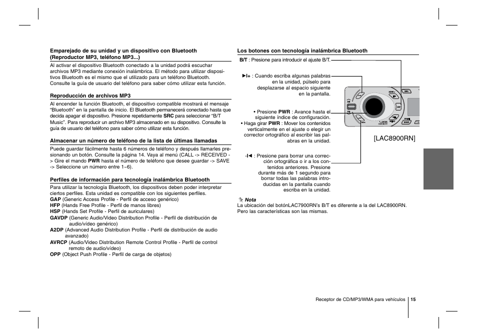 LG LAC7900RN Manual del usuario | Página 15 / 20