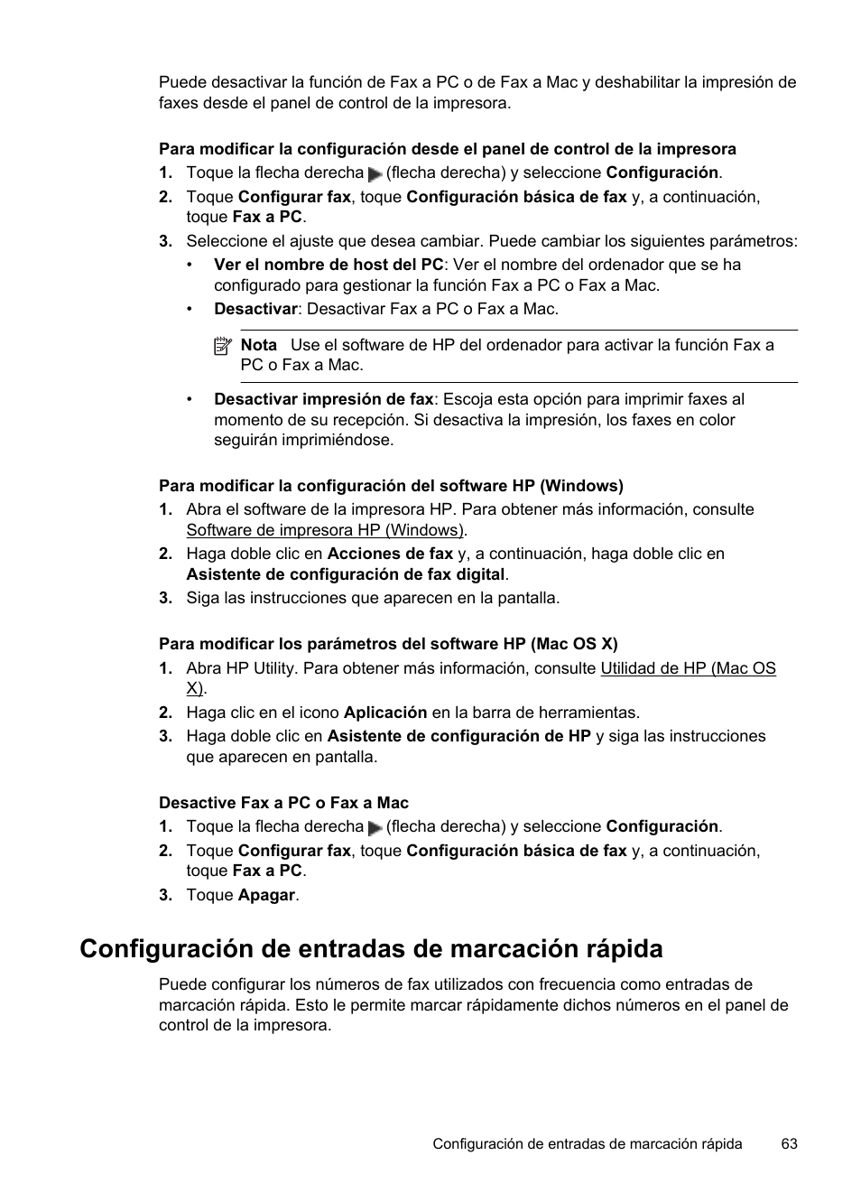 Configuración de entradas de marcación rápida | HP Officejet 6500A Plus Manual del usuario | Página 67 / 270