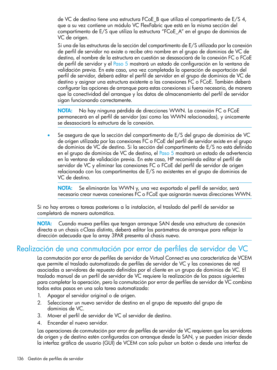 HP Software HP Virtual Connect Enterprise Manager Manual del usuario | Página 136 / 212