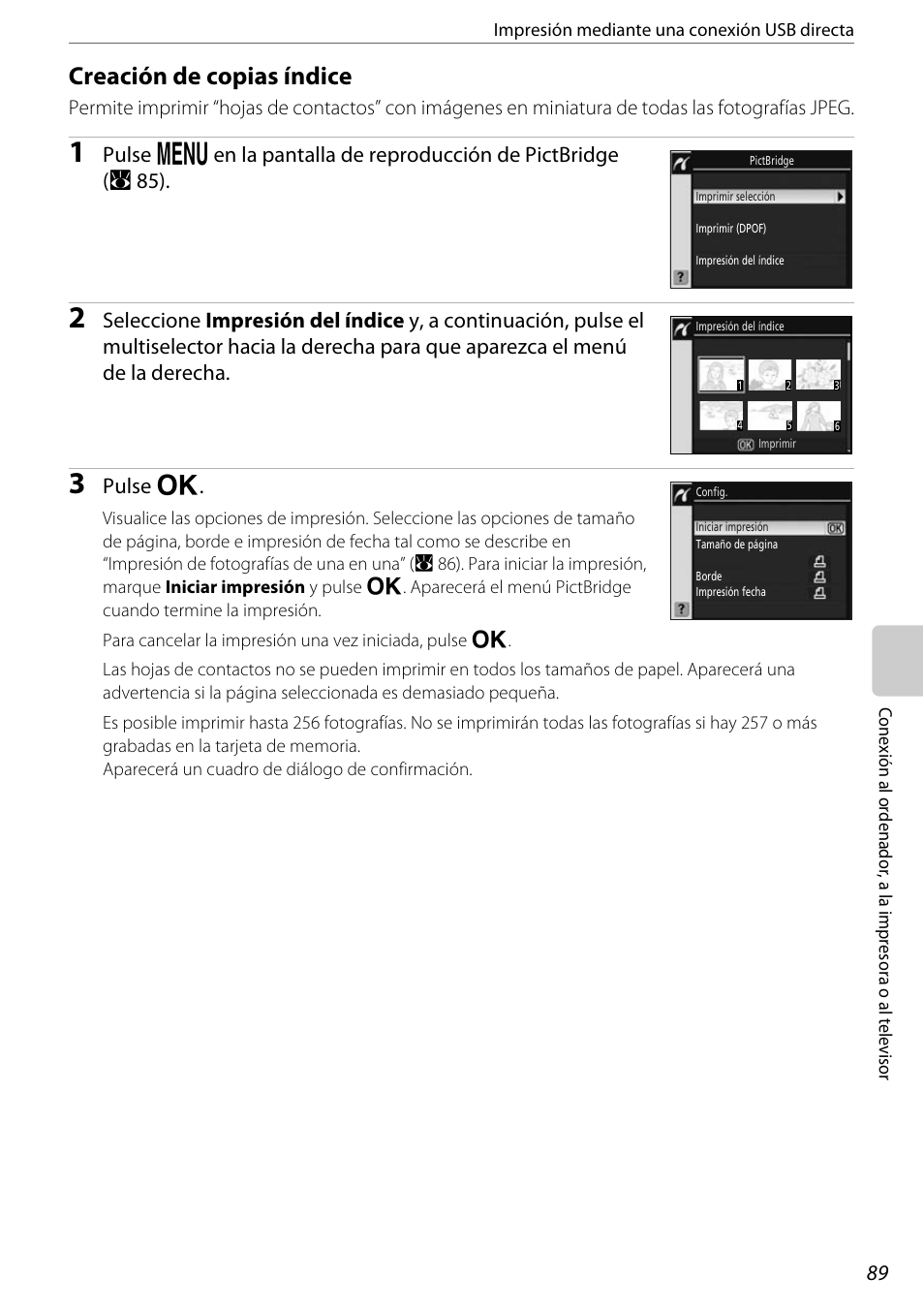 Creación de copias índice, A 89), Pulse q | Nikon D60 Manual del usuario | Página 101 / 204