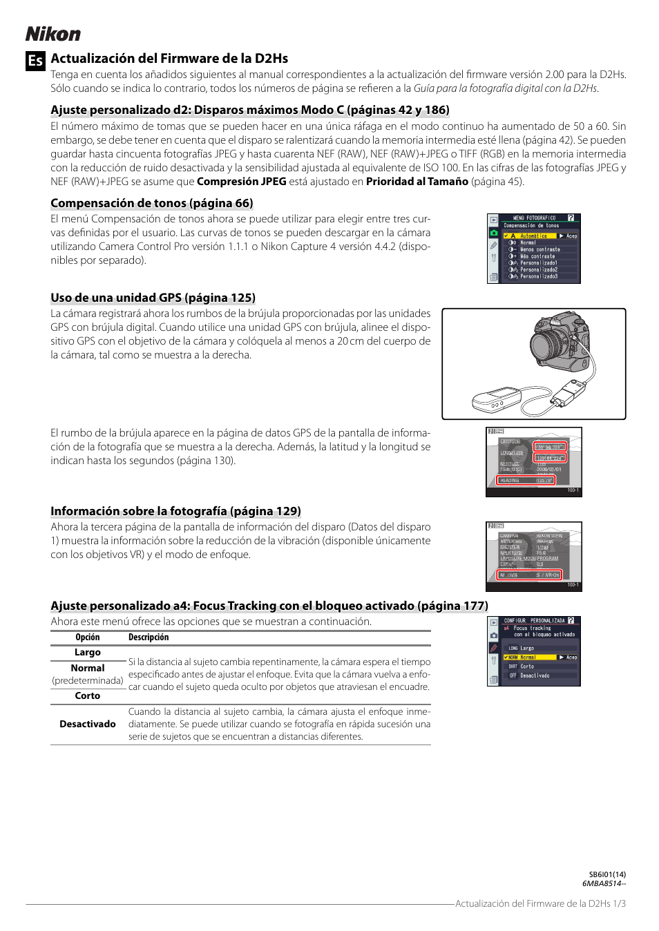 Nikon D2HS Manual del usuario | Páginas: 3