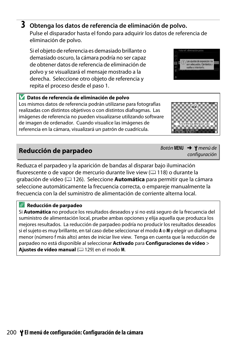 Reducción de parpadeo, 0 200), aun | Nikon D5300 Manual del usuario | Página 220 / 300