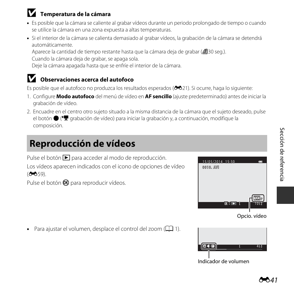 Reproducción de vídeos | Nikon COOLPIX-L29 Manual del usuario | Página 93 / 156