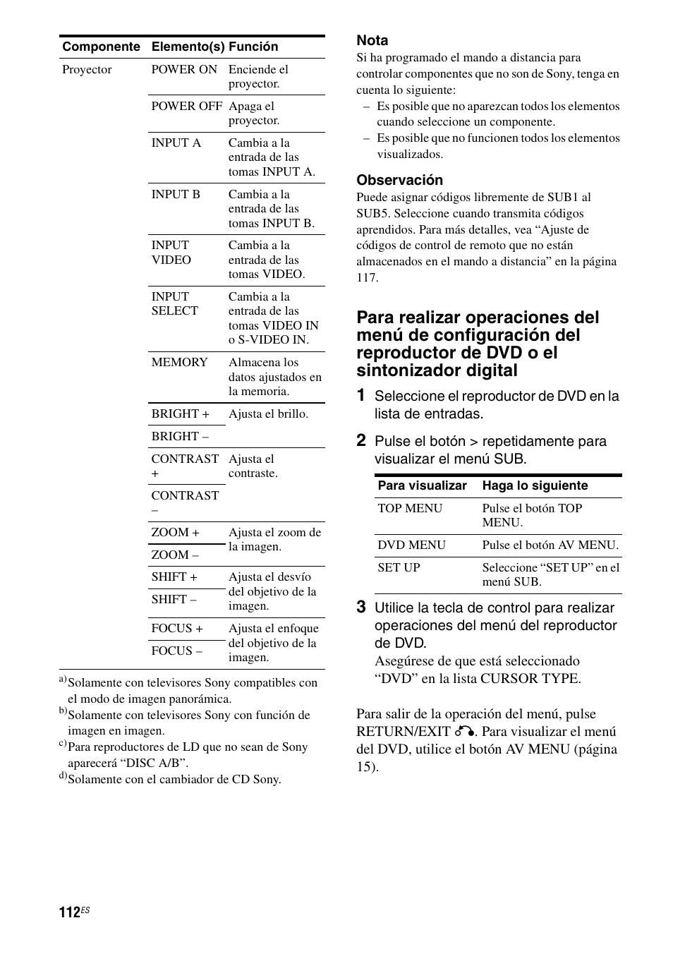 Sony STR-DA7100ES Manual del usuario | Página 112 / 431