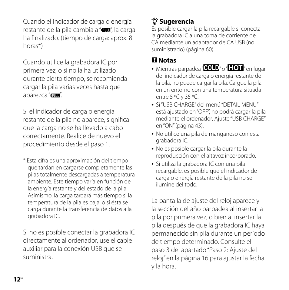 Sony ICD-UX80 Manual del usuario | Página 12 / 68