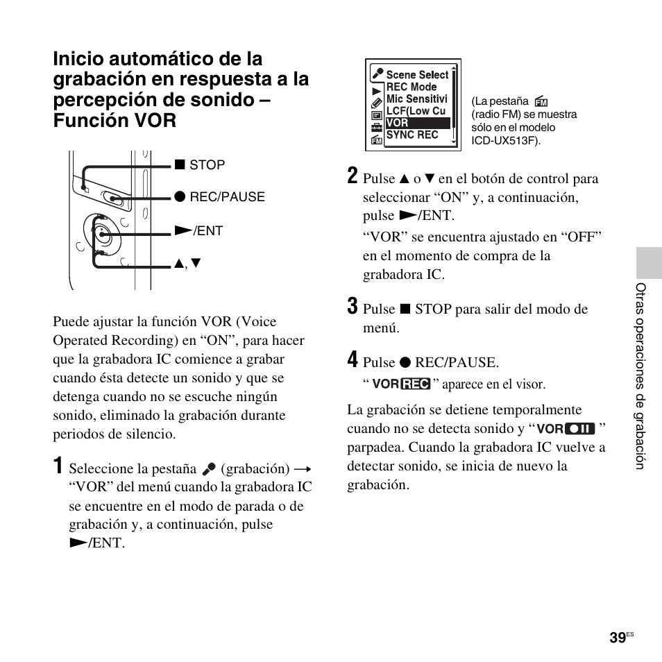 Sony ICD-UX513F Manual del usuario | Página 39 / 163
