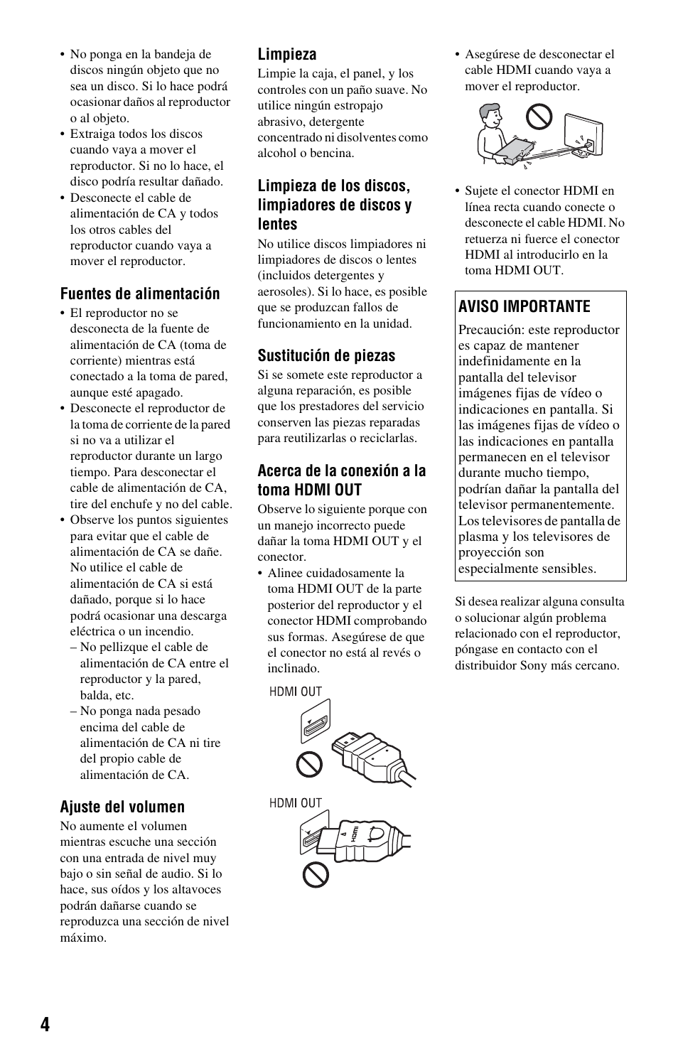 Sony BDP-S370 Manual del usuario | Página 4 / 39