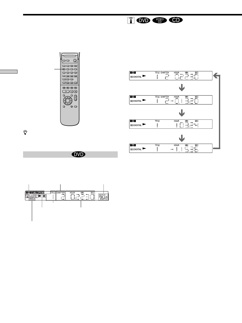 Uso del visor del panel frontal, Uso del visor del panel frontal 28, Uso del visor del panel frontal z | Sony DAV-S300 Manual del usuario | Página 28 / 68
