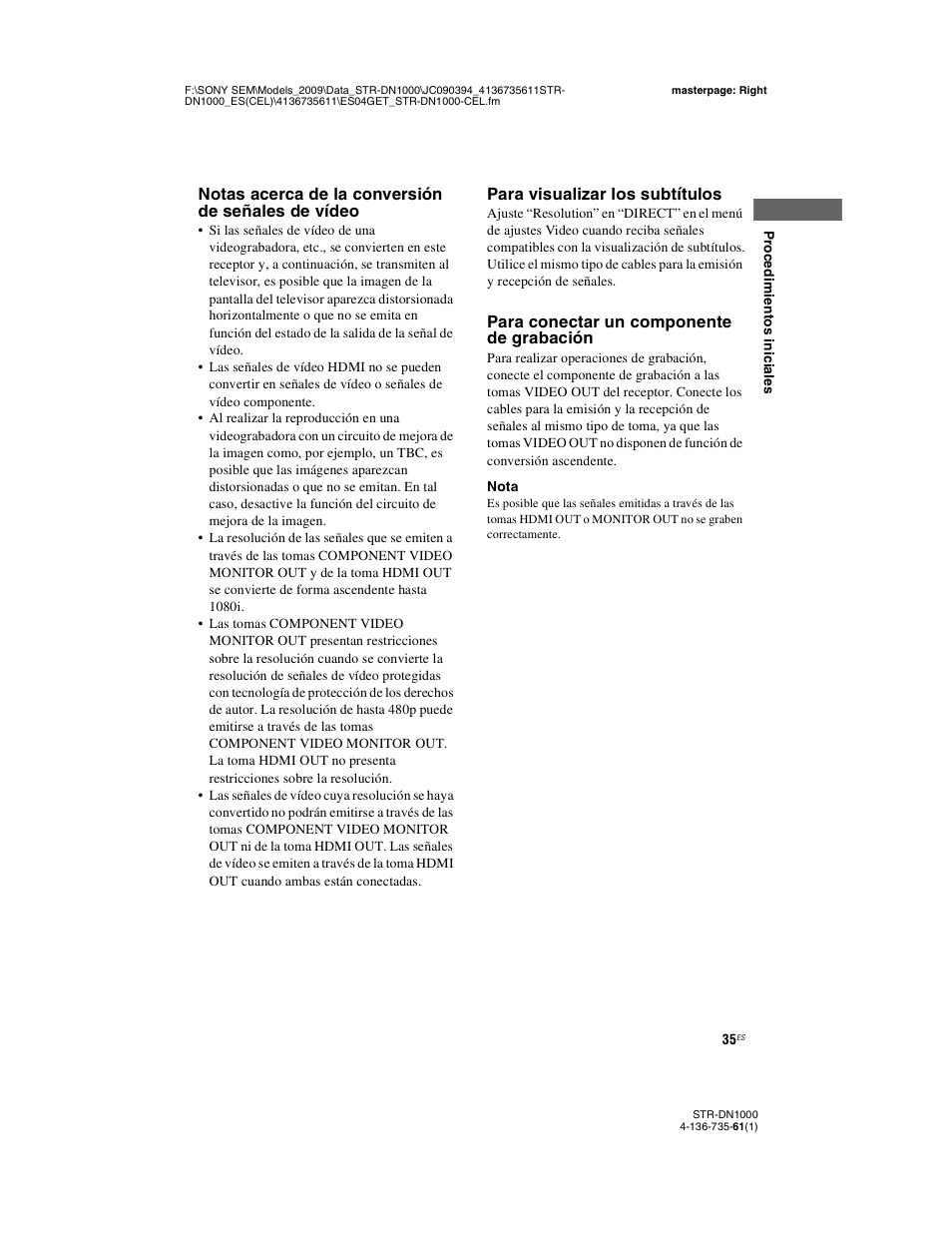Sony STR-DN1000 Manual del usuario | Página 35 / 144