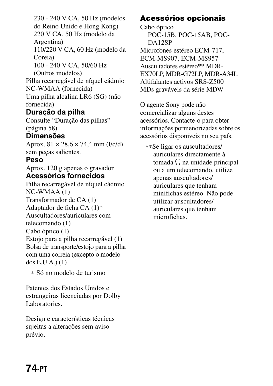 Sony MZ-G755 Manual del usuario | Página 148 / 152