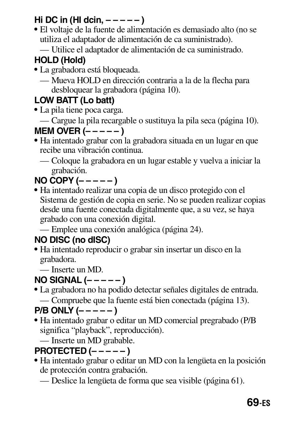 Sony MZ-G755 Manual del usuario | Página 69 / 152