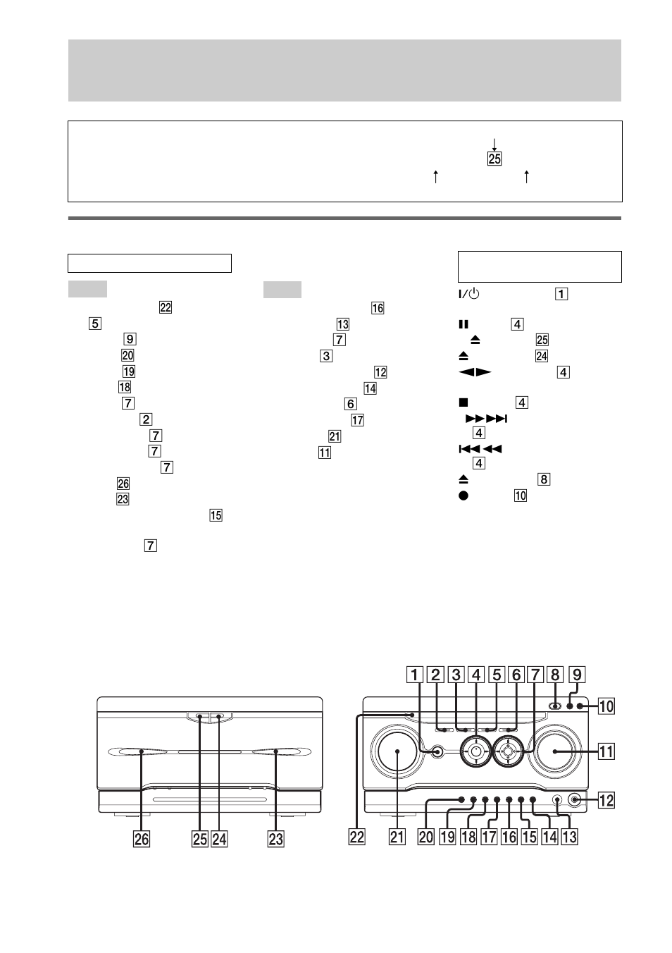 Lista de ubicaciones de los botones y, Unidad principal, Modo de utilizar esta página | Sony MHC-WZ5 Manual del usuario | Página 72 / 76