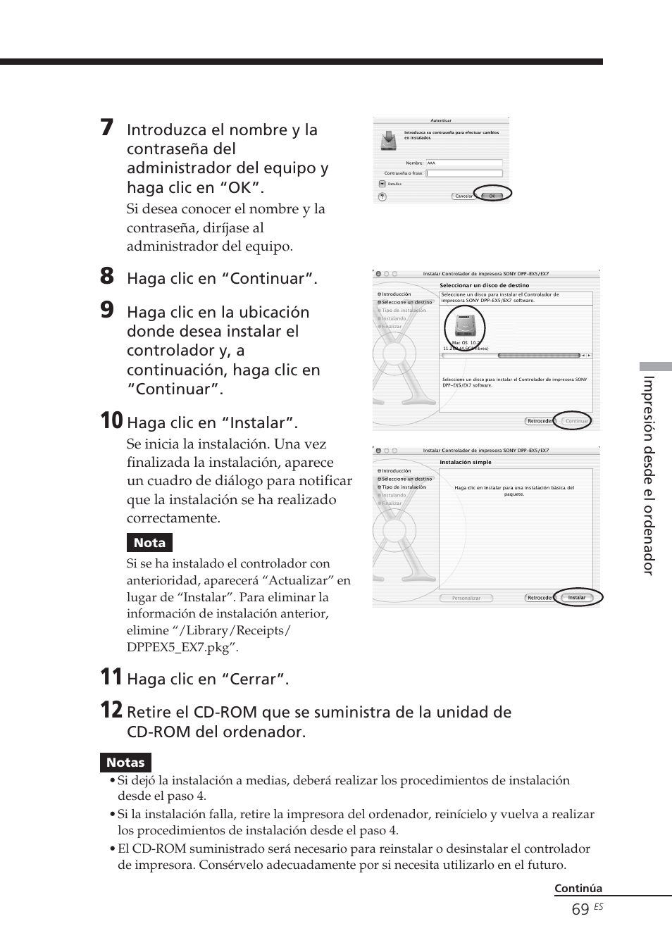 Sony DPP-EX5 Manual del usuario | Página 69 / 88