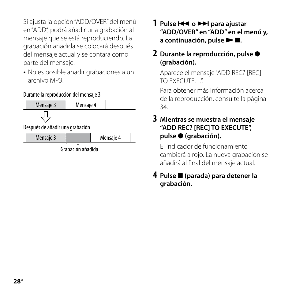 Sony ICD-SX57 Manual del usuario | Página 28 / 92