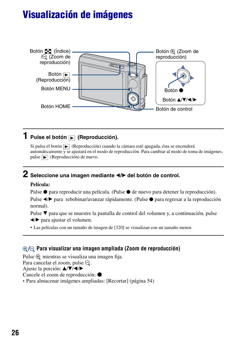 Visualización de imágenes, N) (26) | Sony DSC-T100 Manual del usuario | Página 26 / 123