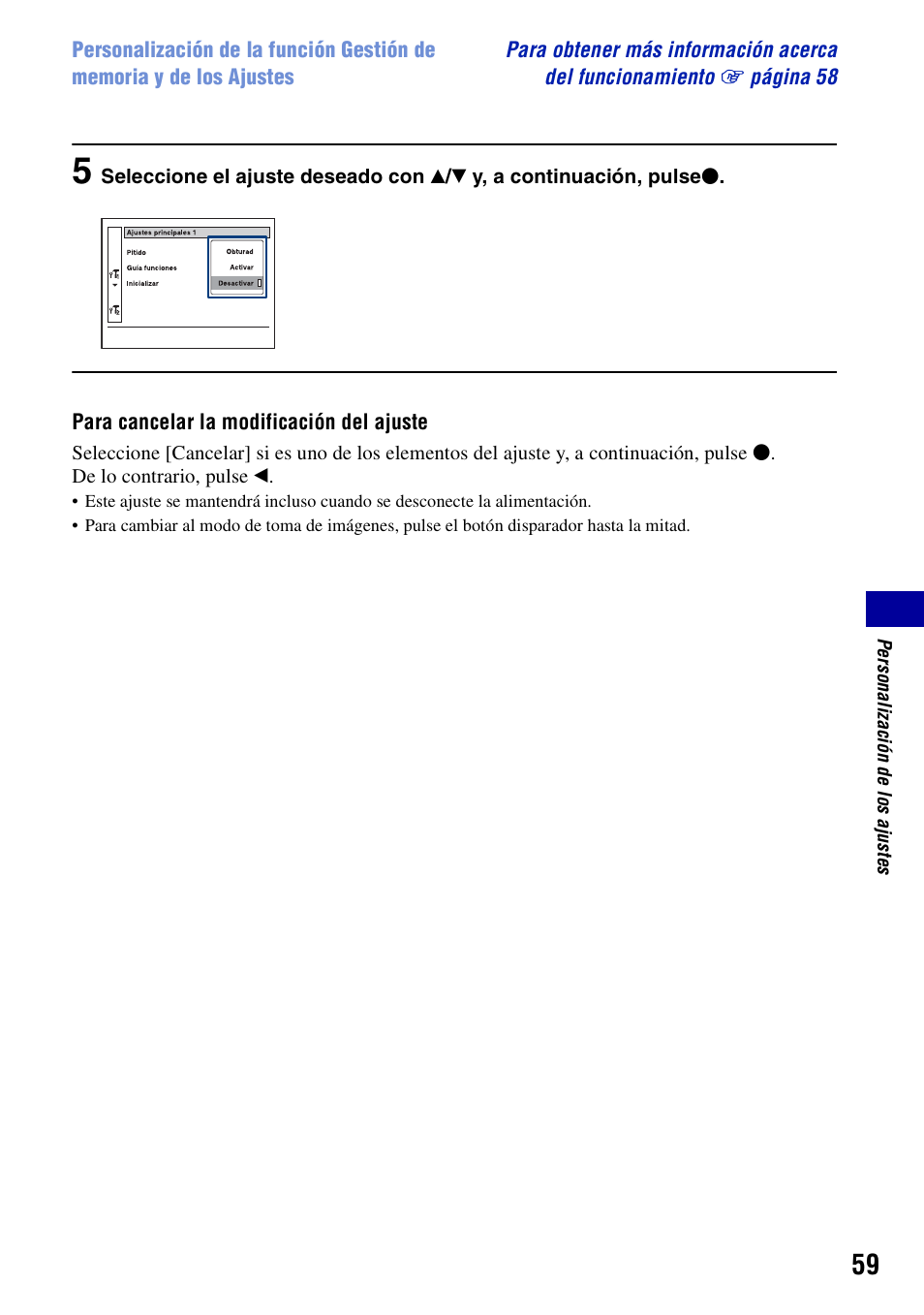 Sony DSC-T100 Manual del usuario | Página 59 / 123